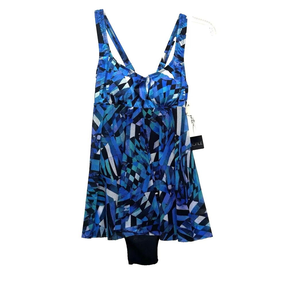 Profile by Gottex Women's Tall 6 Multicolor One Piece Swimsuit NEW (H9)